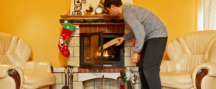 Rusted Metal Fireplace Restoration in Avocado Heights, California